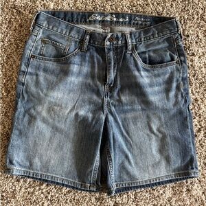Eddie Bauer Classic Blue Jean Shorts Mid Rise Boyfriend Size 4